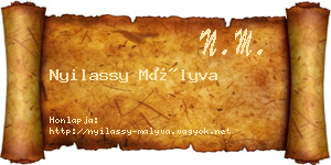 Nyilassy Mályva névjegykártya